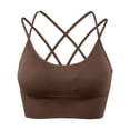 thumbnail image 5 of Venzia Women’s Strapless Push Up Sports Bra – Seamless Wireless Bustier for Yoga Fitness and Everyday Wear Brown4 S, 5 of 5