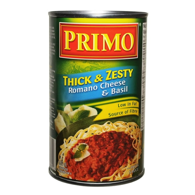 Sauce à pâtes au fromage romano et basilic Riche et Savoureuse de Primo