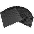 thumbnail image 2 of BalanceFrom 18-Pack 24”x24” Interlocking Foam Puzzle Exercise Mat, 1” Thick, Black, 2 of 3