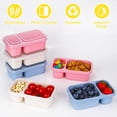 thumbnail image 4 of Contenedores para snacks DOSEWART reutilizables de 6 piezas con 2 compartimentos, 4 of 7