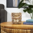 thumbnail image 2 of DecMode Clear Glass Handmade Decorative Candle Lantern with Brown Rattan Woven Exterior and Twisted Handle, 2 of 7