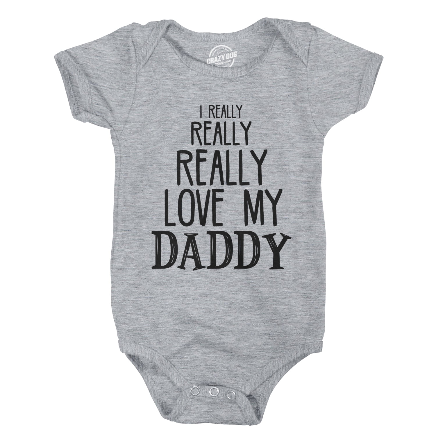 Infant Creeper Bodysuit T-shirt I Love My Daddy 