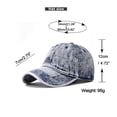thumbnail image 2 of Gorra de béisbol lisa de mezclilla de algodón lavado engrosado, 2 of 2