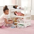 thumbnail image 4 of 1-2-3 Convertible Doll Bunk Bed with Bedding, Baskets and Free Personalization Kit - White Rose, 4 of 8