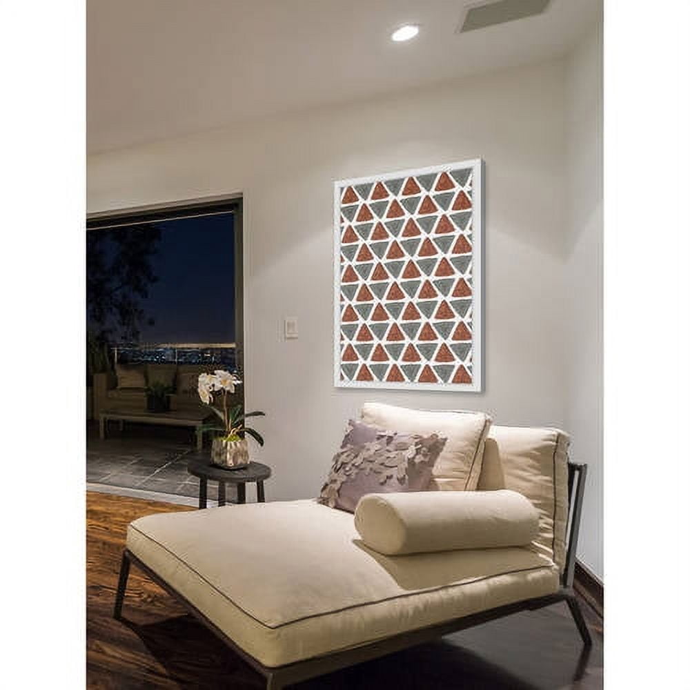 "Layered Triangles" Framed Painting Print