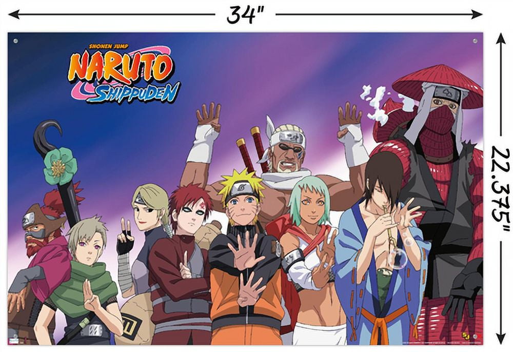 Naruto Shippuden - Group Wall Poster, 22.375 x 34