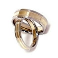 thumbnail image 5 of Pompeii3 White & Yellow Gold Two Tone His Hers Wedding Band Set, 5 of 5