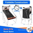 thumbnail image 6 of Dual Shot Basketball Arcade Game, Segmart 81"x44" Foldable Indoor Electronic Arcade Basketball Game with 6 Balls, 8 Modes, LED Scoreboard, Air Pump, Battery Powered for Adults, Black, 6 of 9