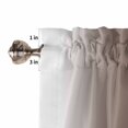 thumbnail image 5 of Tier Curtains 45 Inches Long, White Brown Window Treatment Curtain Drapes, Modern Gradient Vertical Stripes Geometric Window Half Privacy Curtains for Bedroom Bathroom, 42"x45", 2 Panels, 5 of 7