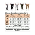thumbnail image 4 of Men's High Waist Cargo Pants with Drawstring and Pockets Casual Solid Color Long Trousers for Sports and Fitness Khaki pants L, 4 of 4