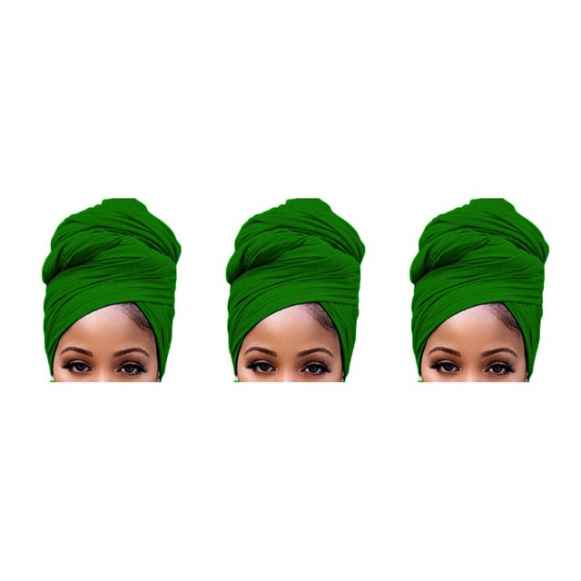 Sonducket Hijab interior con nudo de turbante largo, gorro multiusos a prueba de polvo, gorros, gorro, accesorios para mujer, verde brillante Type1 NO1 Sonducket CBP468083