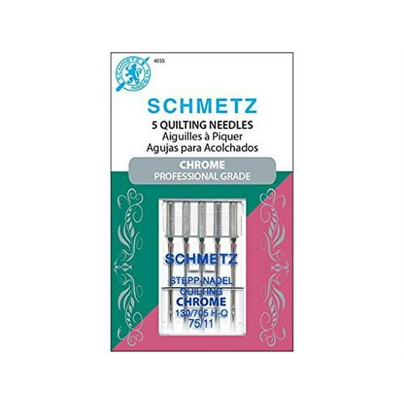 Schmetz Needle Chrome Quilting Sz 75/11 5Pc (Pack Of 5)