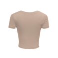 thumbnail image 4 of Women's Casual Slim Fit Short Sleeve Crew Neck Basic Crop Top T Shirts, 4 of 5