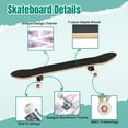 thumbnail image 4 of 31'' Complete Skateboard 7 Layer Canadian Maple Double Kick Deck Skateboards Abstract summer geometric Triangle palm tree leaf Skate Board for Beginner Adult Gifts, 4 of 5