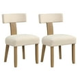 thumbnail image 1 of Costway Set of 2 Armless Dining Chairs with Curved Backrests & Padded Seat Cushions Beige, 1 of 8