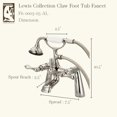 thumbnail image 4 of Water Creation Lever Handles Brass Tub Faucets in Polished Nickel, 4 of 6