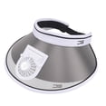 thumbnail image 2 of Sombrero con visera y ventilador USB, transpirable, para pesca, golf, playa, turismo y acampada. Blanco, 2 of 9