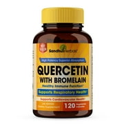 Sandhu Herbals Quercetin with Bromelain 120 Ct - Support Cardiovascular & Respiratory Health