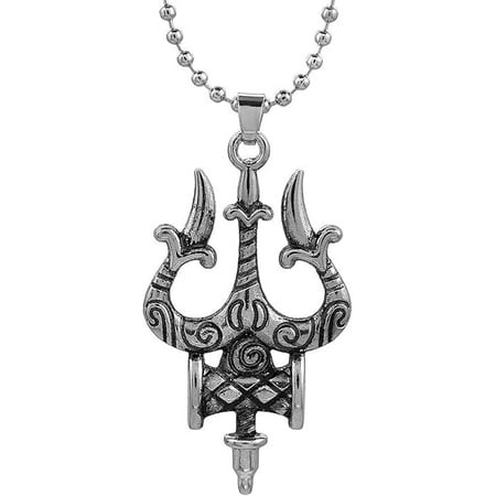 Massive Mart Oxidised Silver Trishul Damru Locket for Men and Women (Om Namah Shivaay), Stainless Steel (unisex)