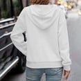 thumbnail image 5 of Yokua Women's Hoodies Casual Long Sleeve Quilted Half Button Drop Shoulder Pullover Tops Loose Drawstring, 5 of 8