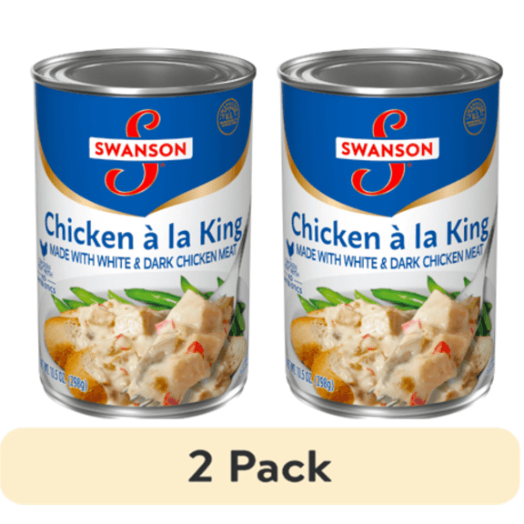 Swanson Canned Chicken a la King with White and Dark Chicken Meat, 10.5 oz Can -Pack of 2