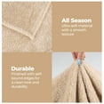 thumbnail image 4 of BNM Solid Fleece Soft Plush Blanket, Full/Queen, Linen, 4 of 7