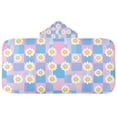 thumbnail image 5 of Yayeee Kids Hooded Towel with Hand Pockets Beach Soft Absorbent Bath Wrap 50 x 23.5 inch, Playful Daisy, 5 of 5
