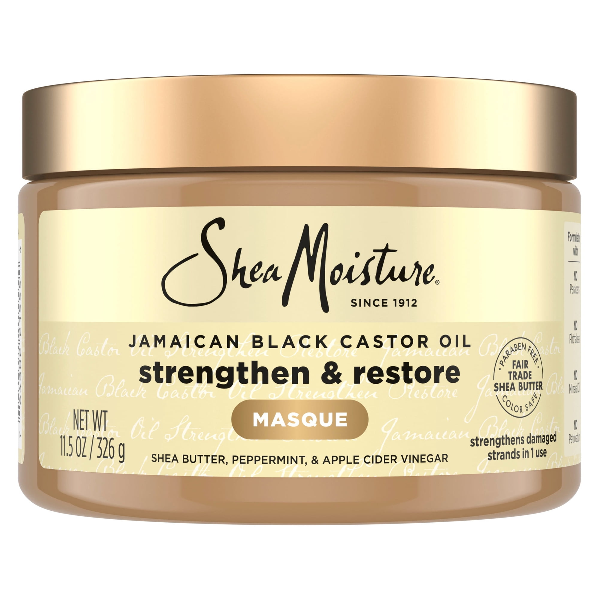 SheaMoisture Dry Hair Mask To Repair Damaged Hair & Smooth Split Ends, Jamaican Black Castor Oil Hair Mask For Dry Hair, 11.5 oz