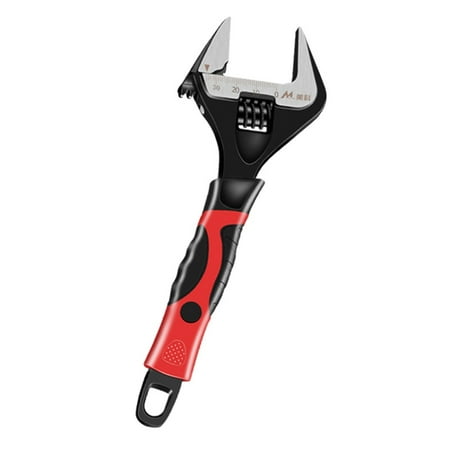 

YEUHTLL Large Opening Adjustable Wrench Short Handle Spanner 6 /8 /10 /12 for Home