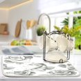 thumbnail image 5 of Kitchen Drying Mat 18x24In Drying Dish Mat Dish Drying Mats Kitchen Countertop Multi-Function Drain Drying Mat Kitchen Table Gray Flowers Seamless, 5 of 8