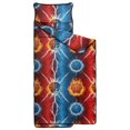 thumbnail image 2 of Basketball and Lightning Red Pattern Teens Toddler Nap Mat with Pillow, Sleeping Mat Bag for Preschool Daycare 60"x20", 2 of 6