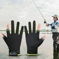 thumbnail image 2 of 1 Pair Fishing Gloves 2 Cut Fingers Sport Cycling  Men Breathable Drive Gloves Anti-slip Antiskid Fishing Wear for Fitness, 2 of 10