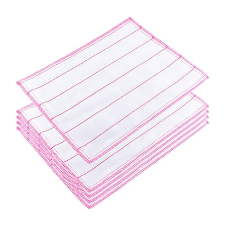 

Xinqinghao Cotton Yarn Absorbent Dishwashing Towel Household Kitchen Cleaning Cloth Non Stick Scouring Pad 5 Pieces A Pack C