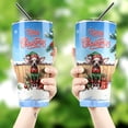 thumbnail image 4 of Merry Christmas Woofmas Xmas Noel Chinese Crested Elf Candy Cane Snow 30oz Stainless Steel Tumbler Insulated Cup with Lid Dog Lover - 13017, 4 of 5
