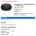 thumbnail image 2 of Rear Brake Drum - Compatible with 1992 - 1999 GMC Yukon 1993 1994 1995 1996 1997 1998, 2 of 2