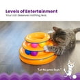 thumbnail image 2 of Pista de juguete interactiva para gatos Catstages Tower of Tracks Orange, 2 of 8