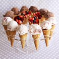 thumbnail image 2 of 16-Capacity Clear Acrylic Ice Cream Cone Sushi Hand Roll Stand Holder Display Stand for Buffet Wedding Display - 3CM, 2 of 3