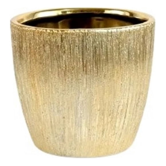 Jiallo Canada Vase Décoratif en Céramique Moderne avec Support Rond en Or