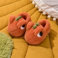 thumbnail image 2 of Otqutp Toddler Autumn Shoes Kids Pack with Little Dinosaur Home Warm Cotton Slippers Shoes Anti-slip House Slippers Autumn Winter Warm (Orange,1-2 Years), 2 of 4