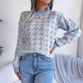 thumbnail image 5 of IROINNID Reduced Womens Sweater Round Neckline Pullover Sweater Graphic Prints Leisure Short Length Long Sleeve Autumn and Winter Hollow Sweater Tops, 5 of 8