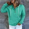 thumbnail image 4 of Patlollav Womens Hooded Tops Solid Color Long-Sleeve Sweatshirt Pullover, 4 of 6