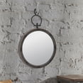 thumbnail image 3 of Stonebriar Collection Rustic Metal Round Mirror with Ring and Rivet Trim, 3 of 3