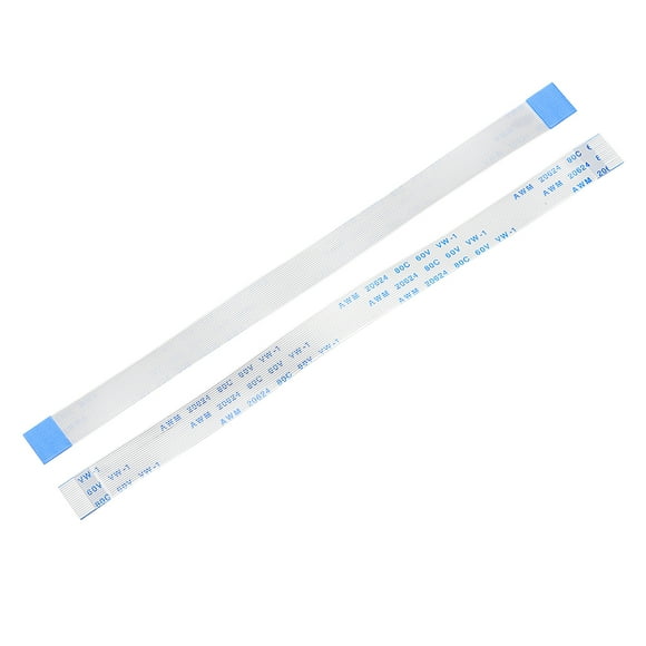 Unique Bargains 18pins Flexible Flat Cable FPC FFC A Type Ribbon Cable PE White 5pcs
