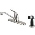 thumbnail image 1 of 8 in. Yosemite Centerset Kitchen Faucet & Metal Lever Handle Satin Nickel, 1 of 1