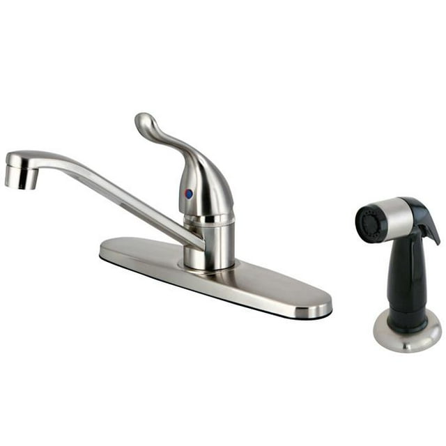 8 in. Yosemite Centerset Kitchen Faucet & Metal Lever Handle Satin Nickel