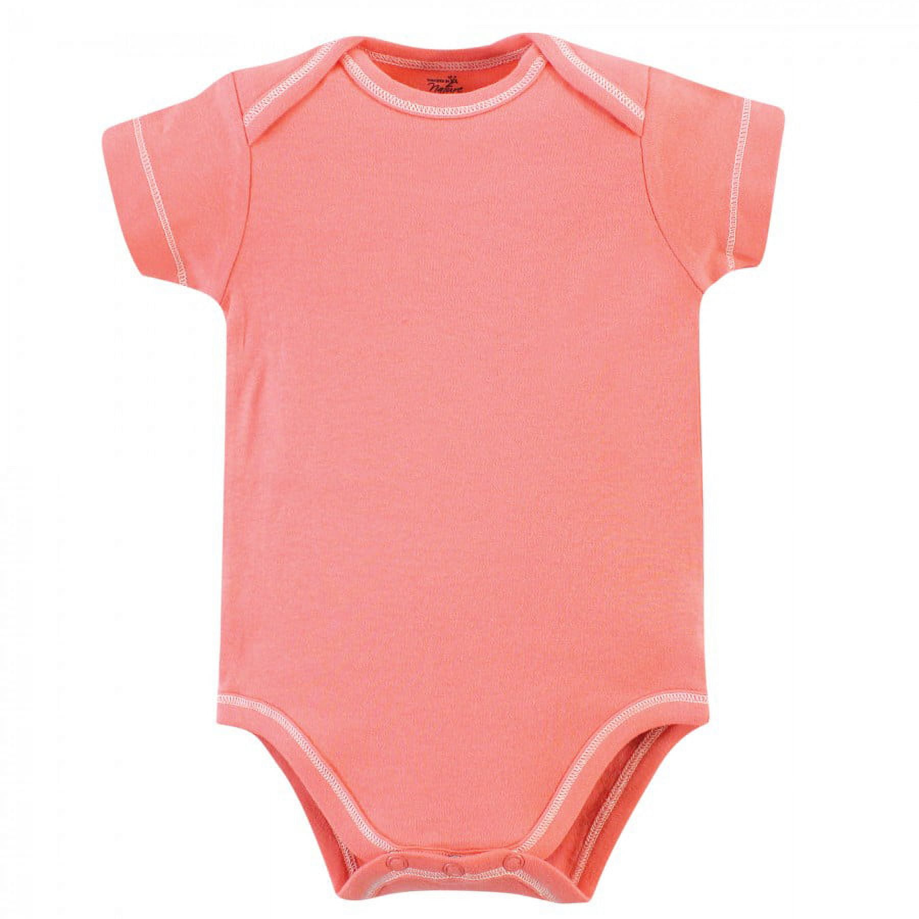 Touched by Nature Baby Girl Organic Cotton Bodysuits 5pk, Butterflies, 9-12 Months