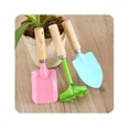 thumbnail image 5 of Herramientas de jardinería de color caramelo para niños, mini paleta de metal con mango de madera, rastrillo y pala para jardinería, 3 piezas (color: como se muestra, tamaño: talla única), 5 of 5