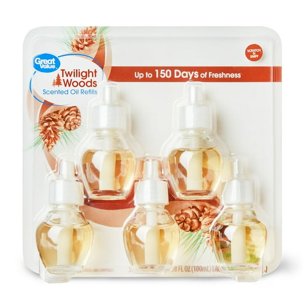 Great Value Plug In Refills, Twilight Woods, (5 X .67 fl oz), Scented