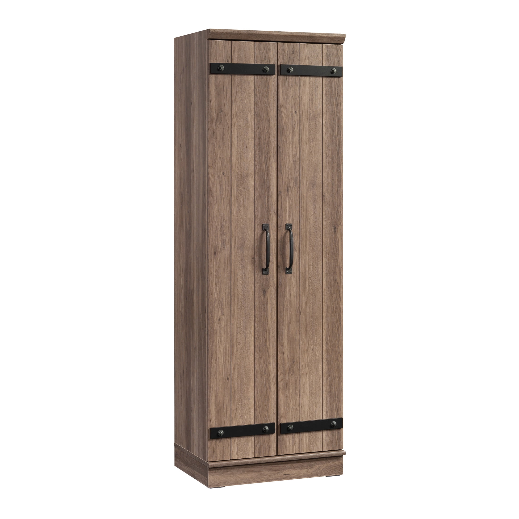 Sauder HomePlus 2-Barn Door Narrow Storage Cabinet, Salt Oak Finish