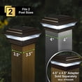 thumbnail image 6 of Classy Caps 4x4 Imperial Solar Post Cap - Fits 3.5"x3.5" and 4"x4" Posts - Bronze Aluminum, 6 of 10